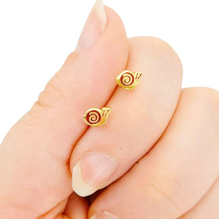 Earrings - Snail Studs by Hemleva