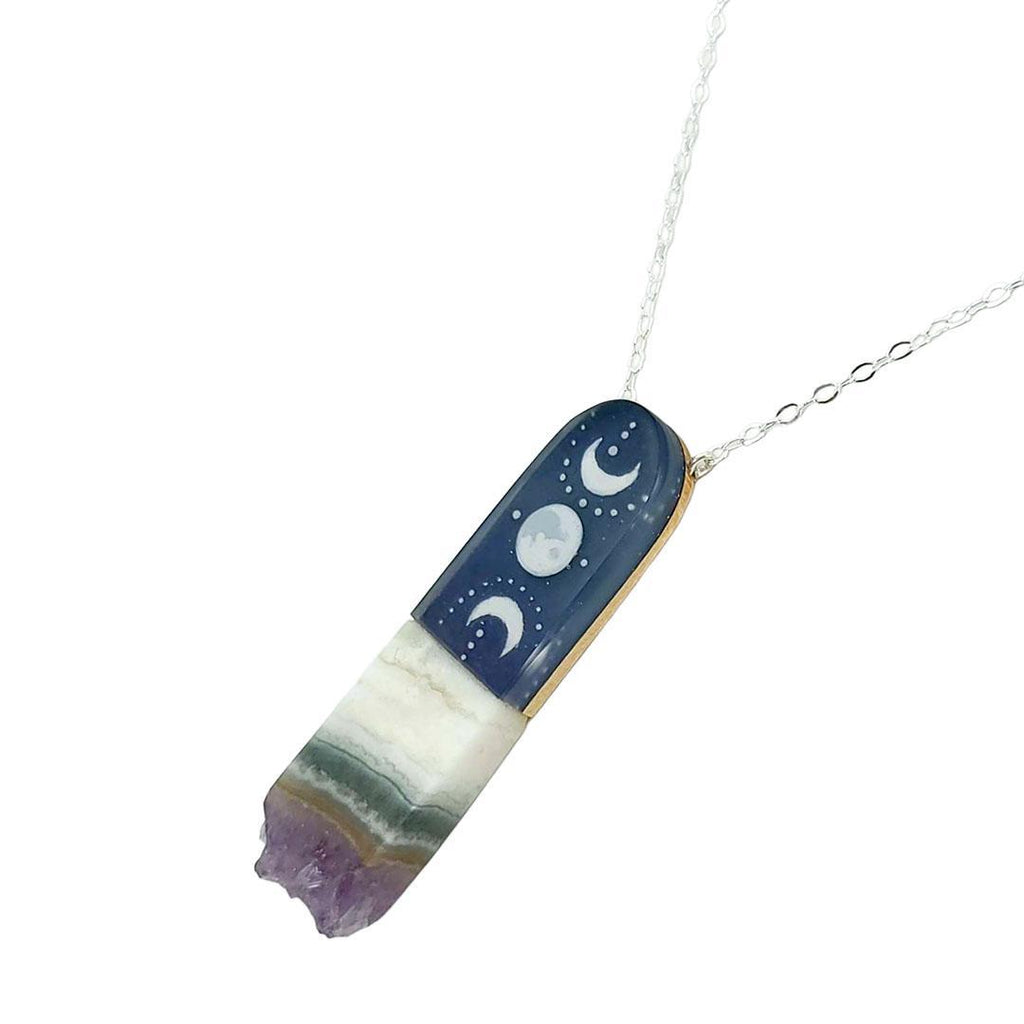 Necklace - Jasper Moons by Fernworks