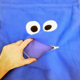 Bag - Chomper Buddy Drawstring (Blue Sharks) by Peek A Boo Plush, image 4 of 5
