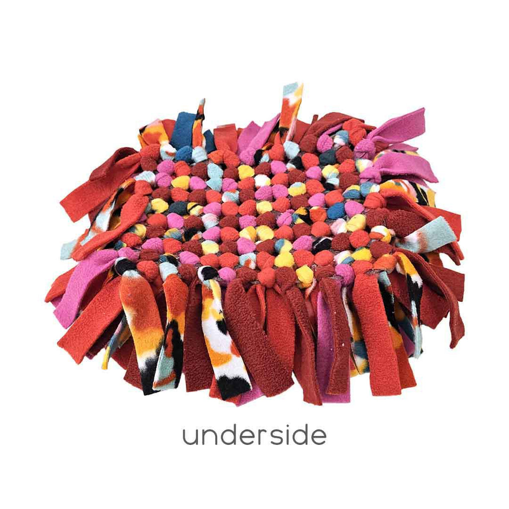 Pet Toy - 9x6 - Tiny Confetti Snuffle Mat (Red Pink Orange) by Superb Snuffles