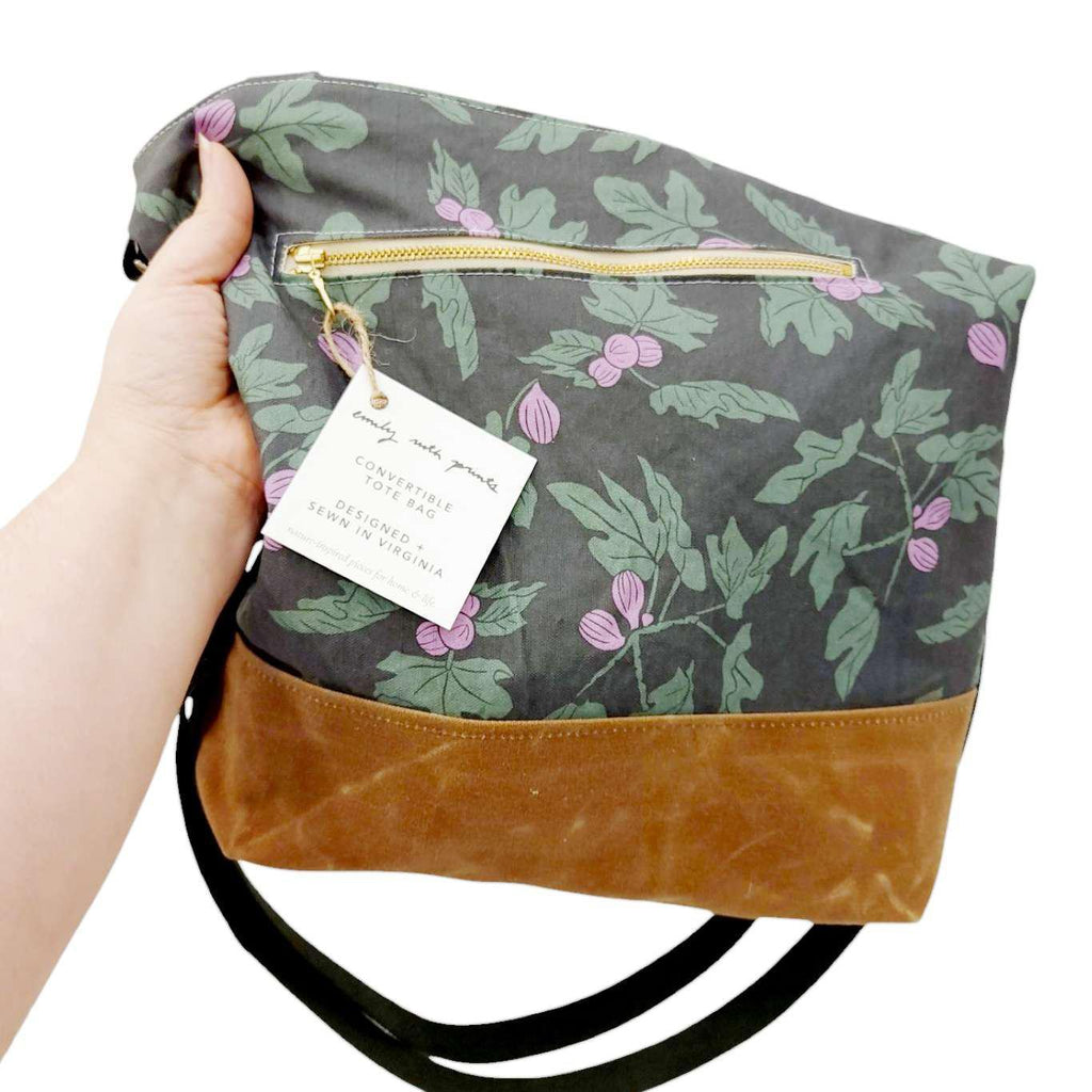 Bag - Convertible Cross-Body Tote (Fig) by Emily Ruth