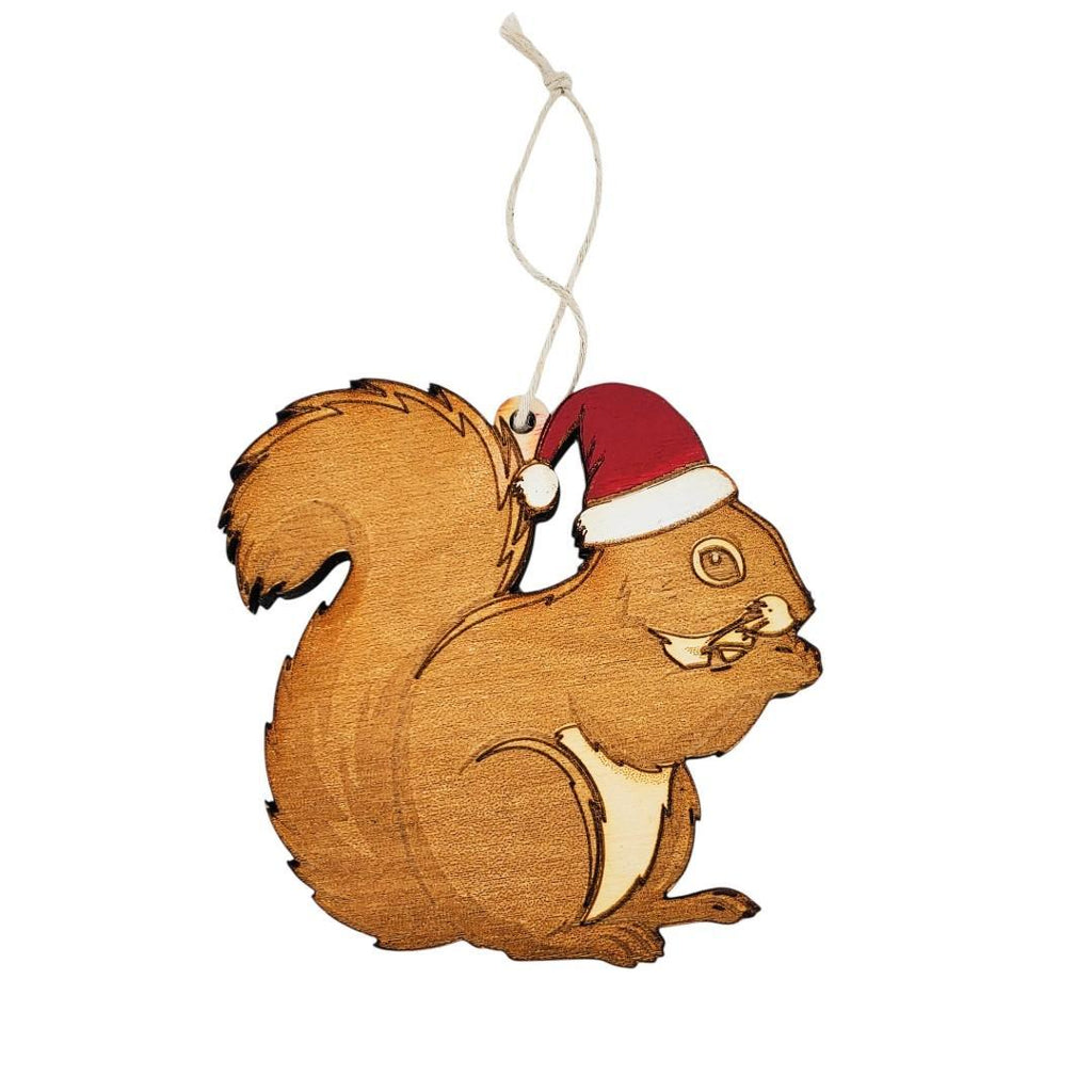 Ornament - 3.25in - Santa Squirrel by The Handmade Showroom
