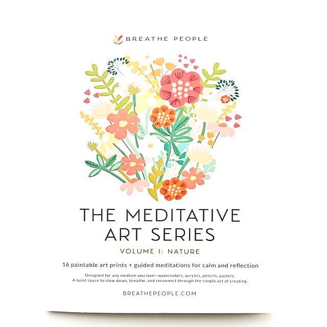 Watercolor Book - Meditative Art Workbook by Breathe People