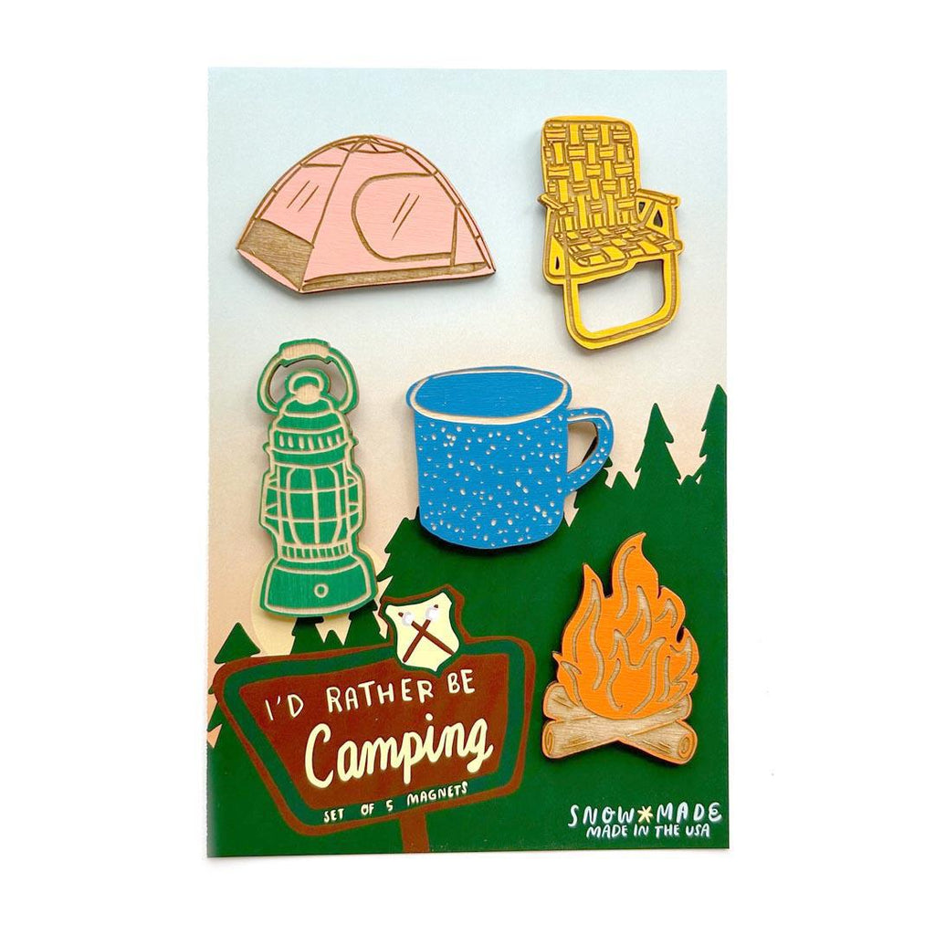 Magnets - Set of 5 -  Camping Magnets by SnowMade