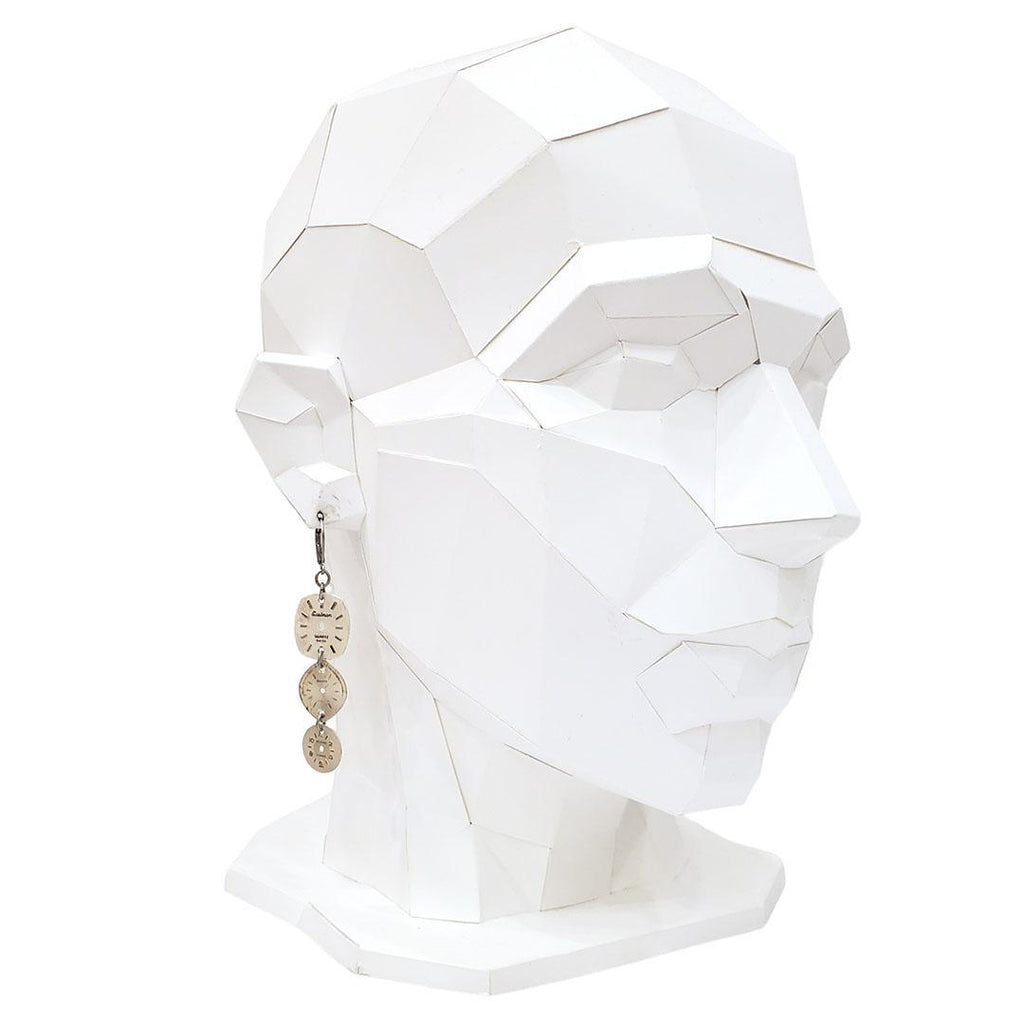 Earrings - Watch Dial Trio - Stainless Steel (A or B) by Christine Stoll Studio