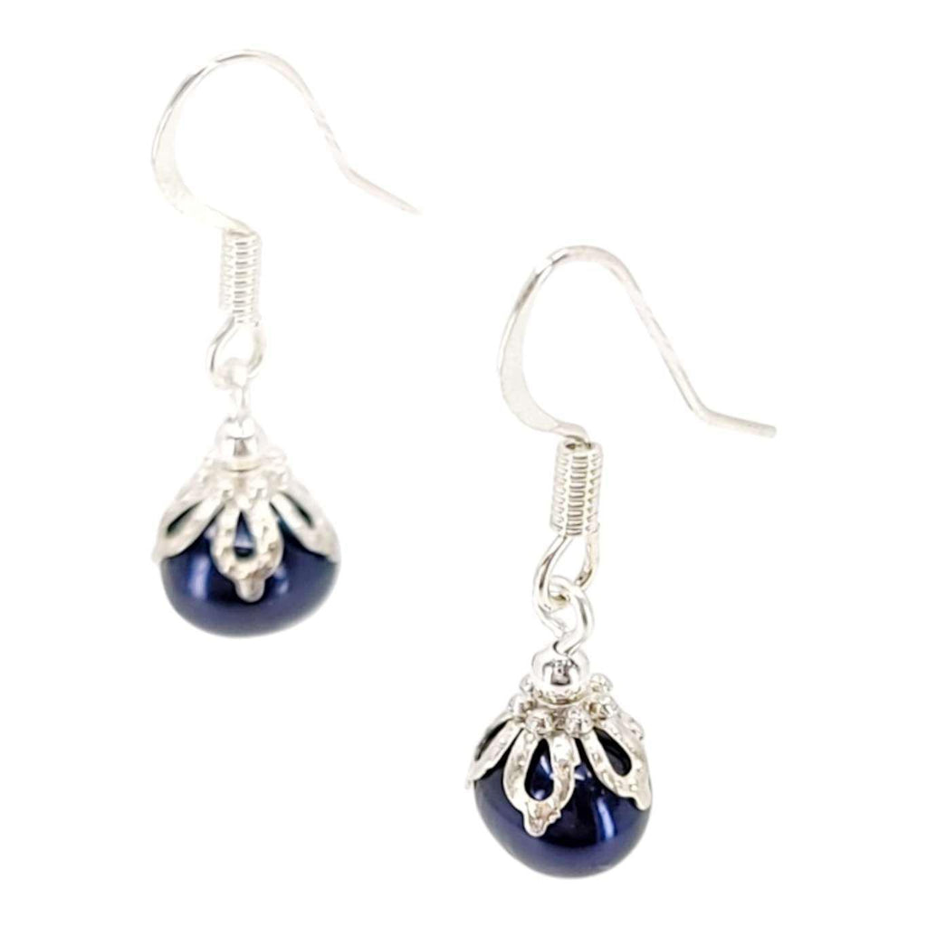 Earrings - Simple Pearl Drops (Black) by Tiny Aloha