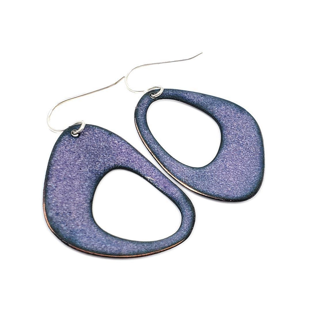 Earrings - Mod Retro (Solid Deep Purple) by Magpie Mouse Studios