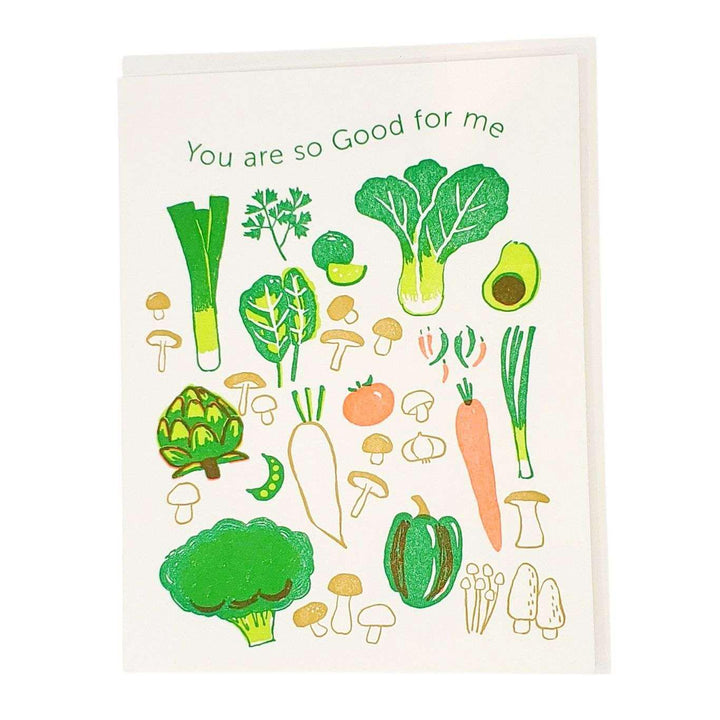 Card - Love & Friends - You Are So Good For Me Veggies by Ilee Papergoods