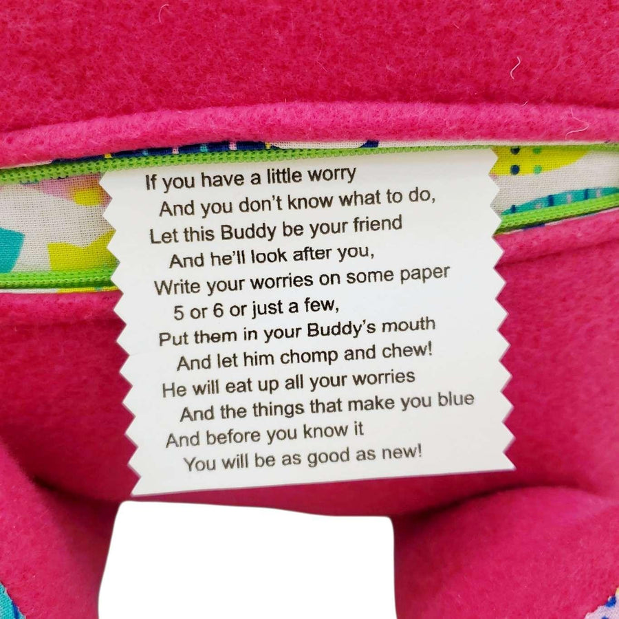 Plush - 14in - Large Chomper Buddy (Bright Pink Fish) by Peek A Boo Plush, image 6 of 7