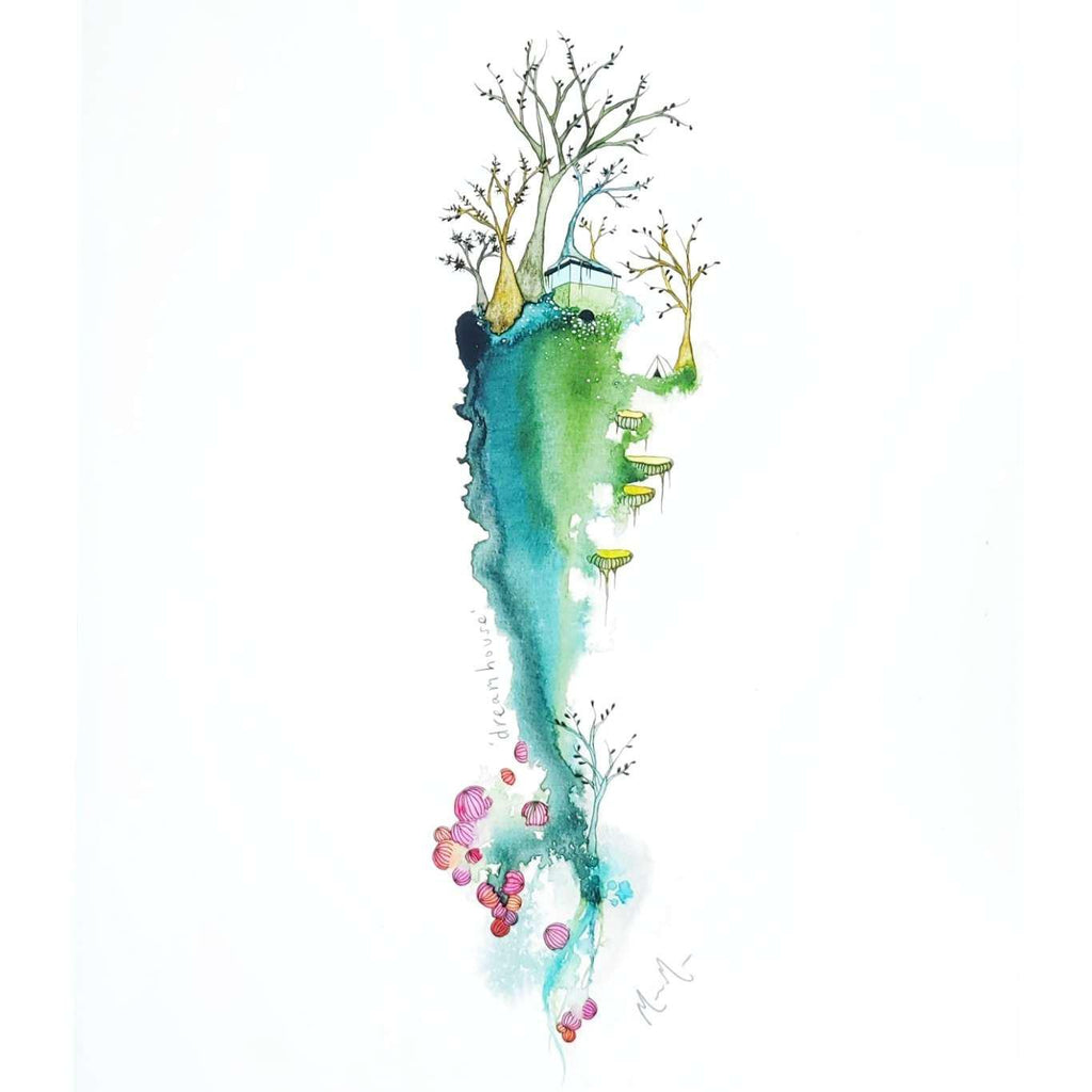 Art Print -  8.5 x11 Dreamhouse Art Print by Melissa Moss Art