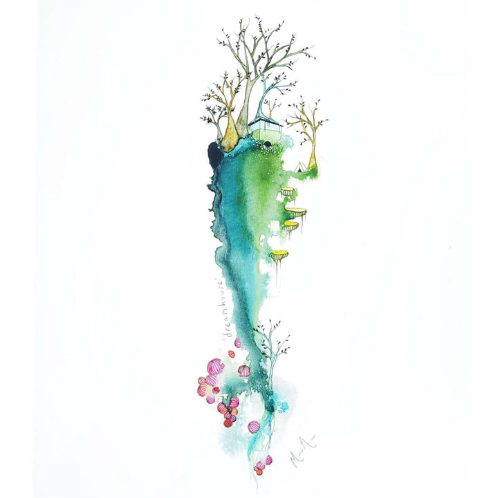 Art Print -  8.5 x11 Dreamhouse Art Print by Melissa Moss Art