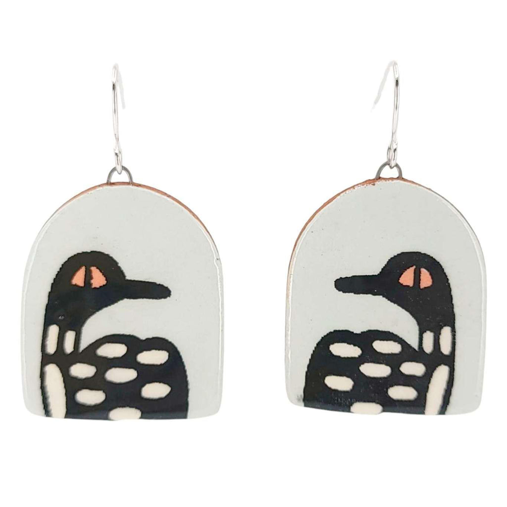 Earrings - Loon Arch Dangles by Catie Miller Ceramics