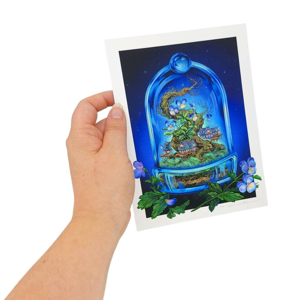 Art Print - 6x8in - Viola Terrarium by Nimasprout
