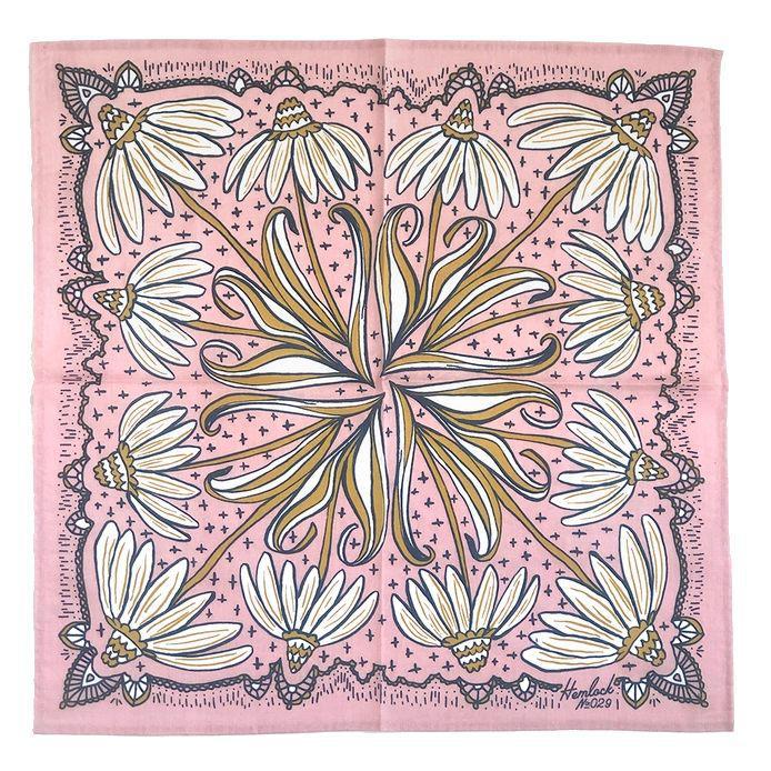 Bandana - Maude (Pink Coneflowers) by Handker Bandanas