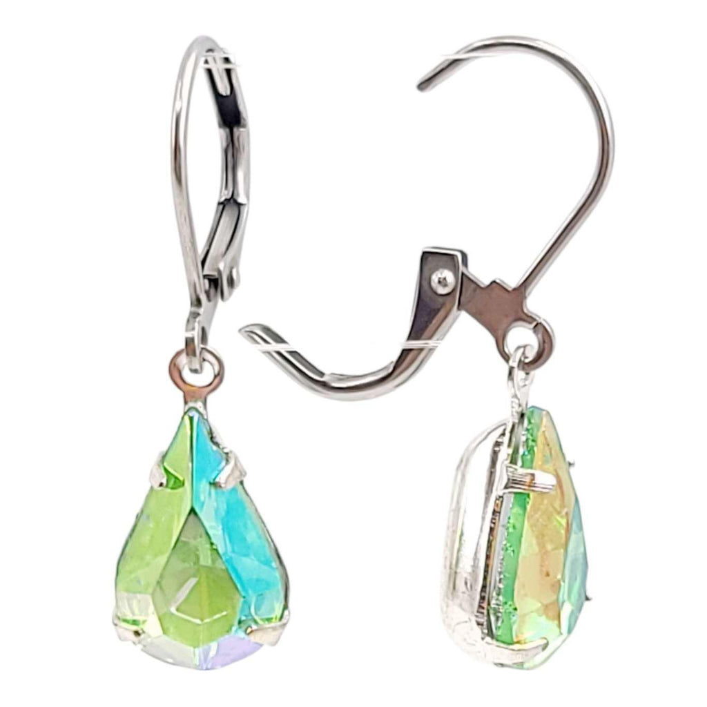 Earrings - Aurora Iridescents - Steel Vintage Rhinestone Dangles (Assorted Styles) by Christine Stoll | Altered Relics