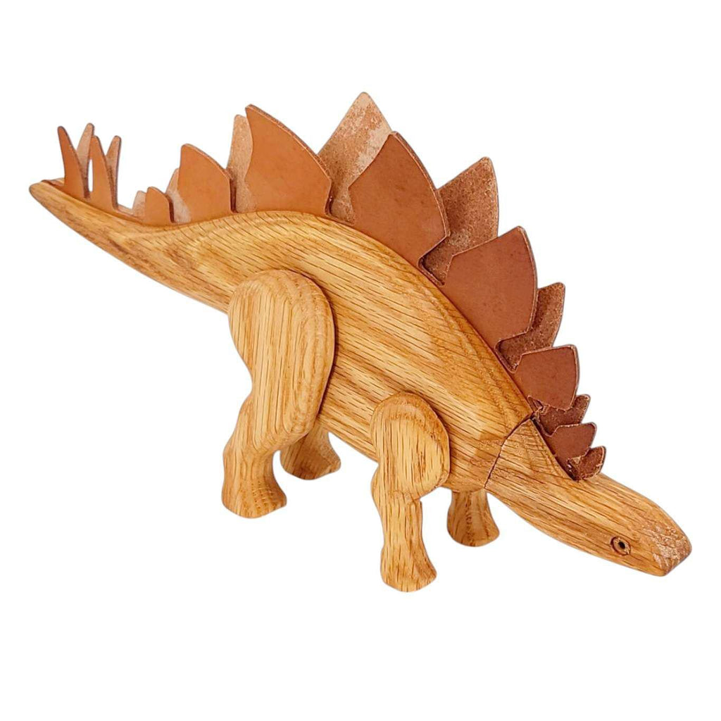 Wood Toy - Stegosaurus Dinosaur with Magnetic Joints by The Serious Toy Company