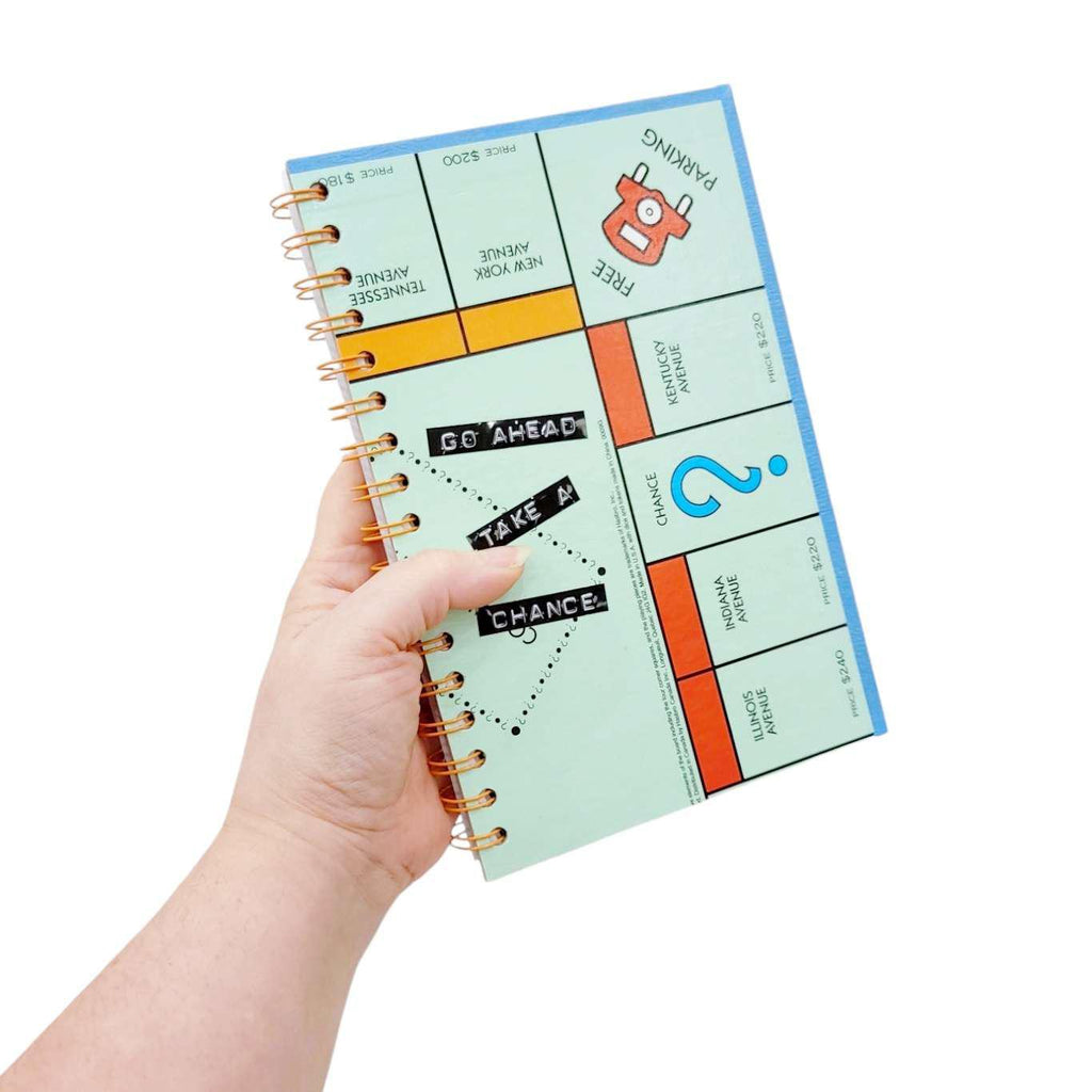 Journal - Vintage Real Estate Game (Take a Chance) by Crafty Earth Monkey