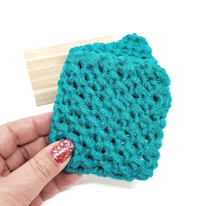 Scrubbies - Set of 2 with Wooden Dish (Teal) by Dot and Army