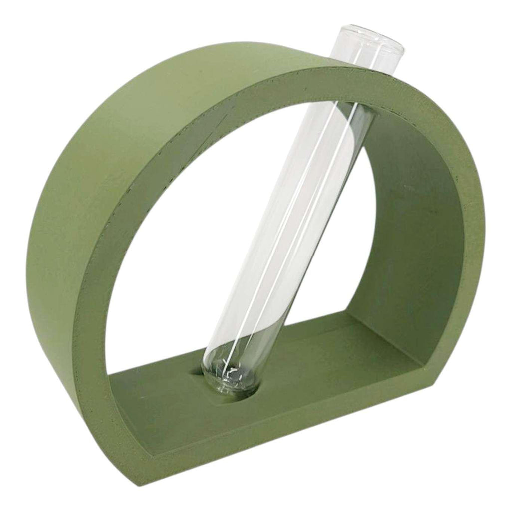Vase - Half Moon Propagation Station (Green) by Rosebud Homegoods