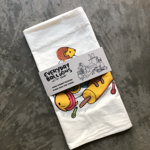 Tea Towel - Baking Buddies by Everyday Balloons Print Shop