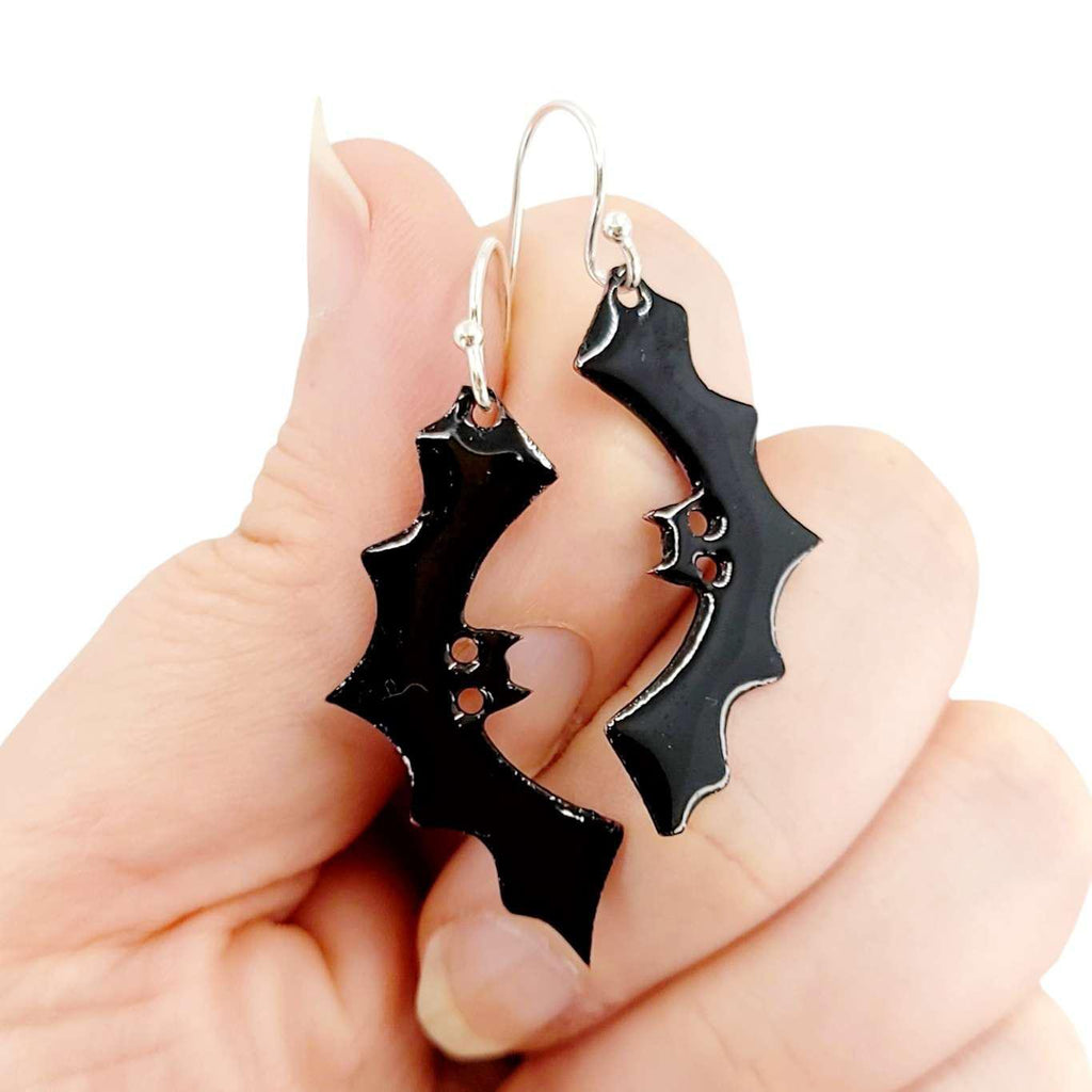 Earrings - Bats (Black) by Magpie Mouse Studios