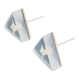 Earrings - Tiny Vertebrae Studs by Fernworks, image 3 of 7