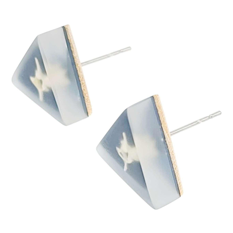 Earrings - Tiny Vertebrae Studs by Fernworks, image 3 of 7