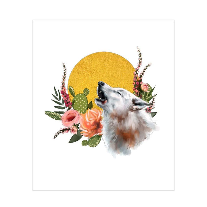 Art Print - 8x10 - Howling Wolf by Darcy Goedecke