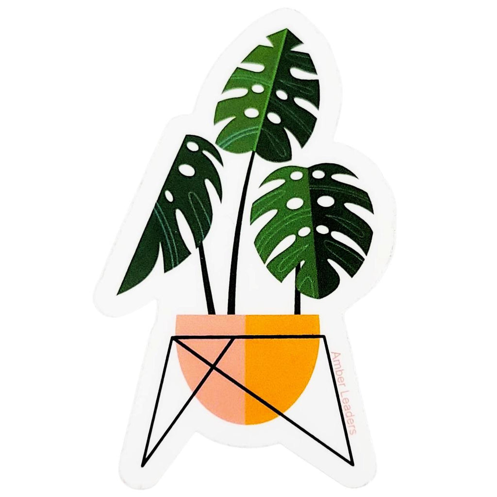 Sticker - Monstera by Amber Leaders Designs