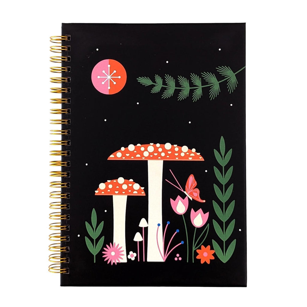 Notebook - Mushrooms Spiral Bound by Amber Leaders Designs