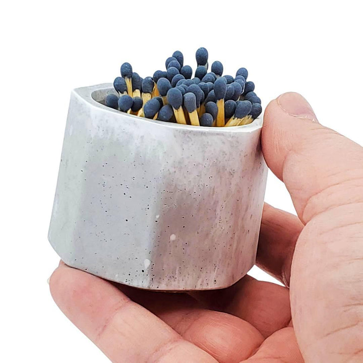 Match Holder - Grey Concrete (Gray Matches) by Tenn Prairie