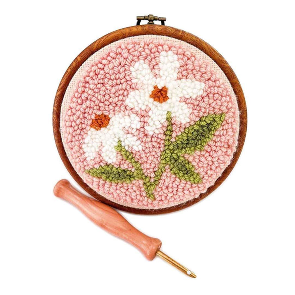 DIY Kit - Pink Daisy Punch Needle Kit by The Urban Acres