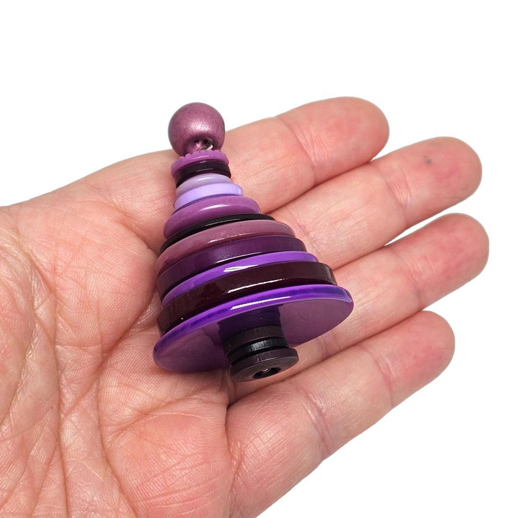 Ornament - Button Tree - Purples (Lavender Topper) by XV Studios
