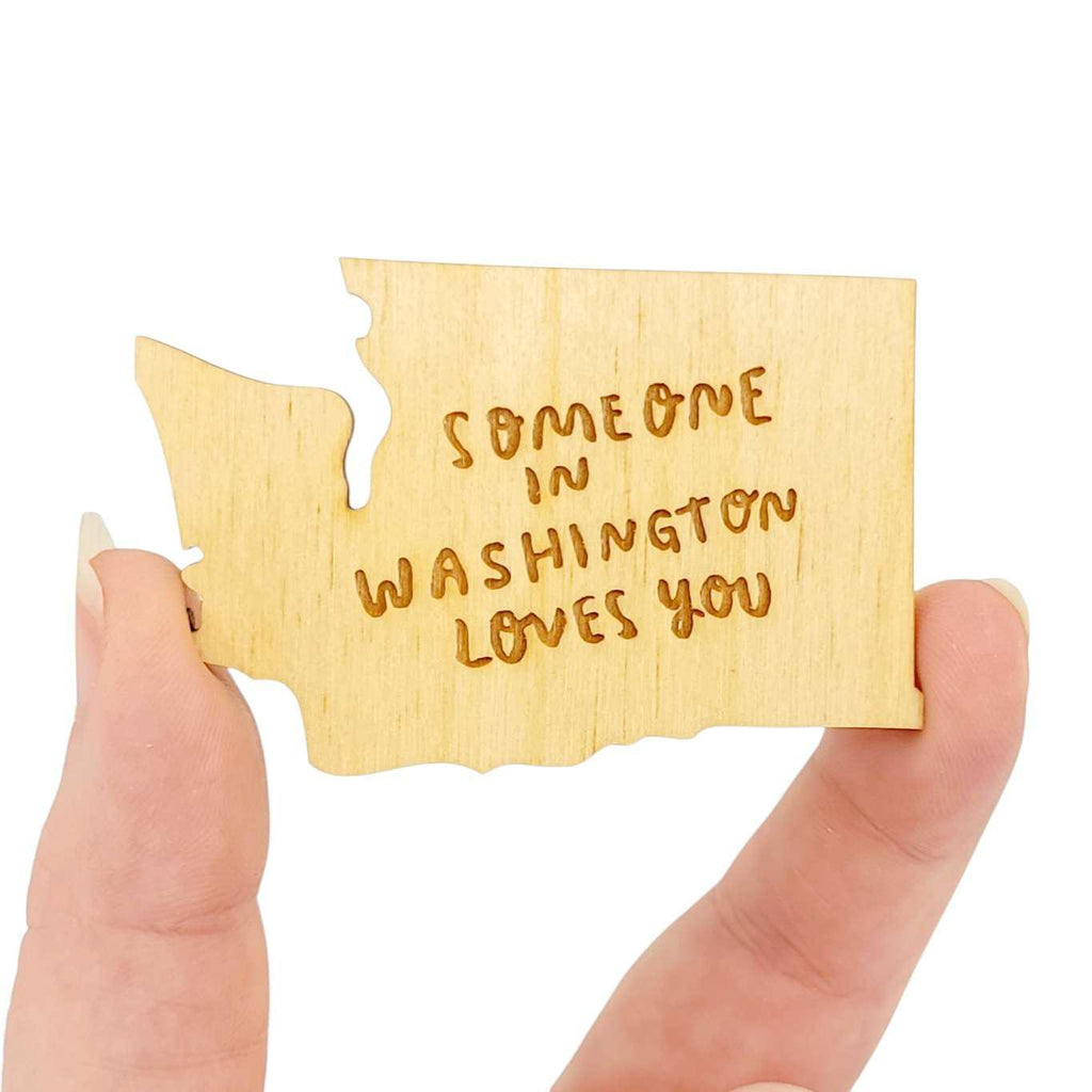 Magnets - Small - WA State Someone in WA Loves You (Assorted Colors) by SnowMade