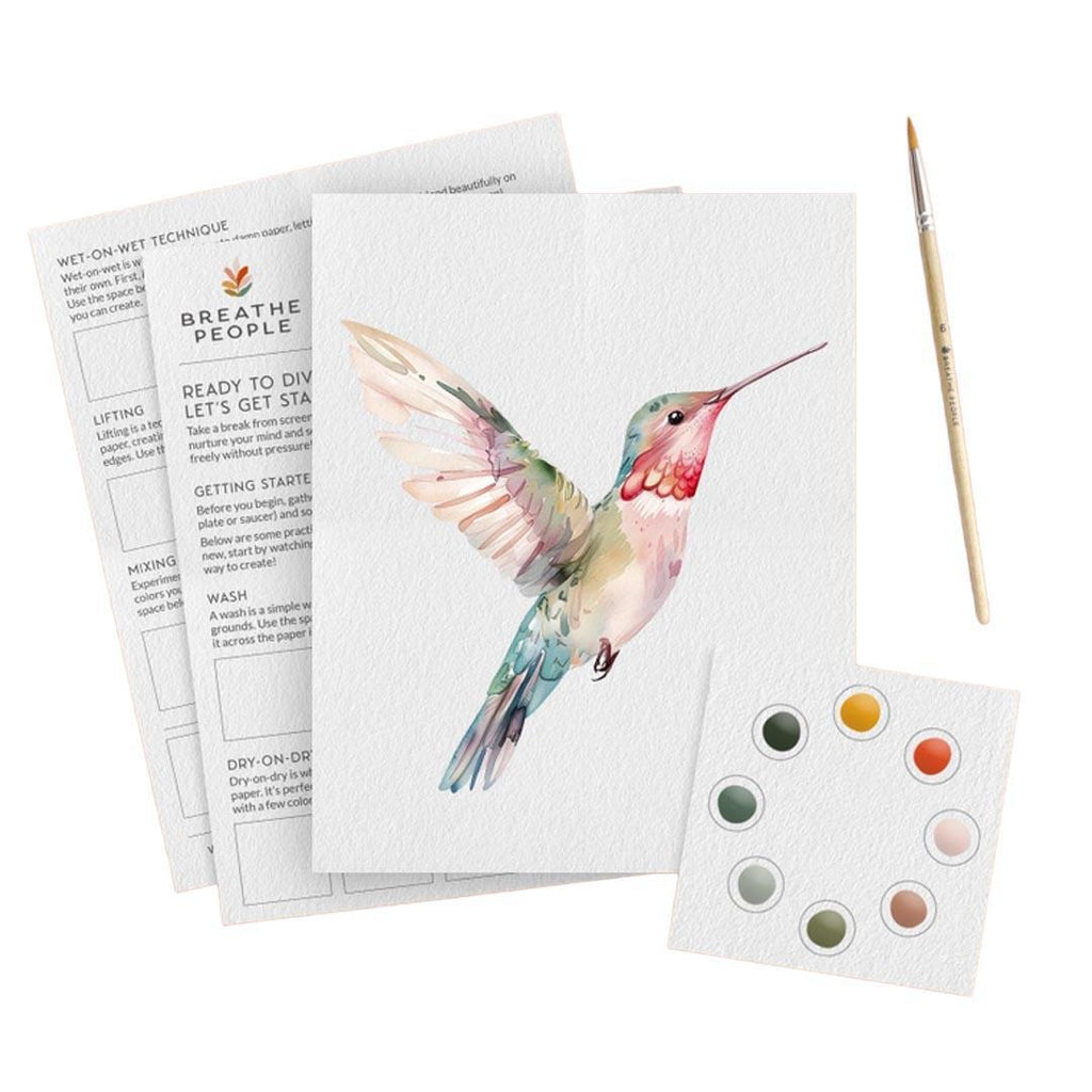Watercolor Kit - Hummingbird All in One Beginner by Breathe People