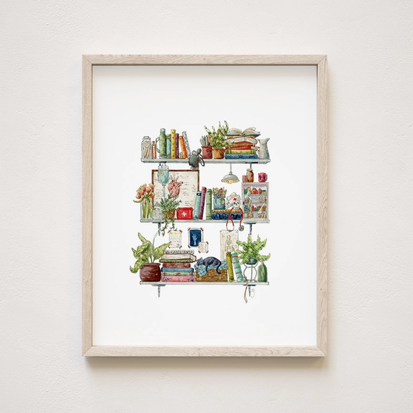 Art Print - 8x10 - The Nurse's Shelves by Lizzy Gass