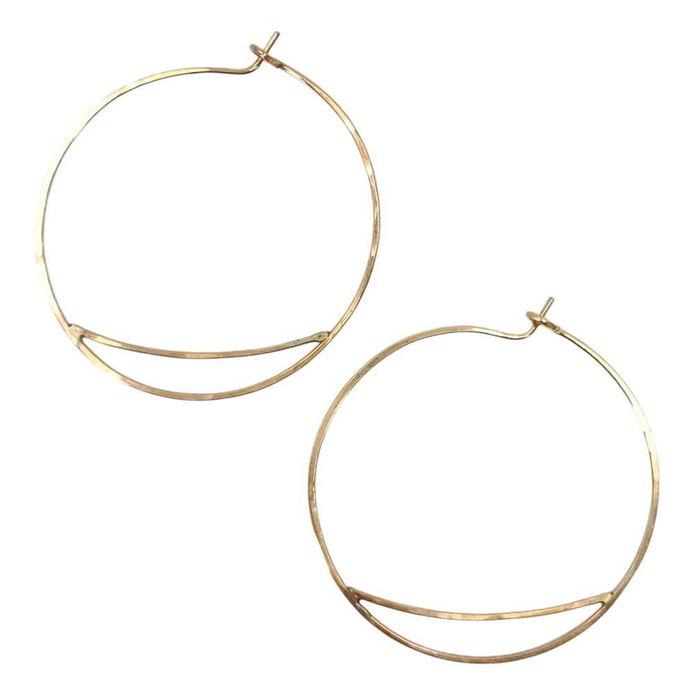 Earrings - Medium Bridge Hoops (Gold Fill) by Verso