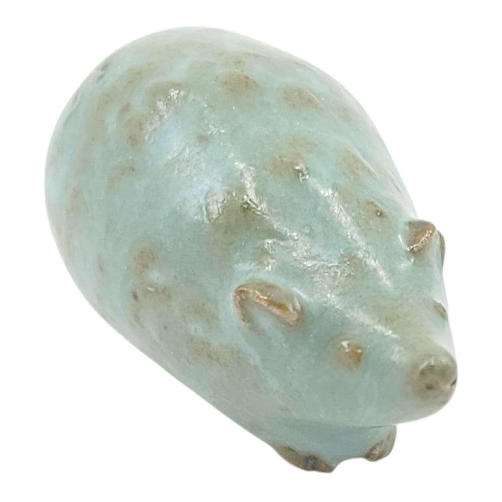 Collectible - Tea Pet Figurine (Blue Hedgehog) by Mist Ceramics