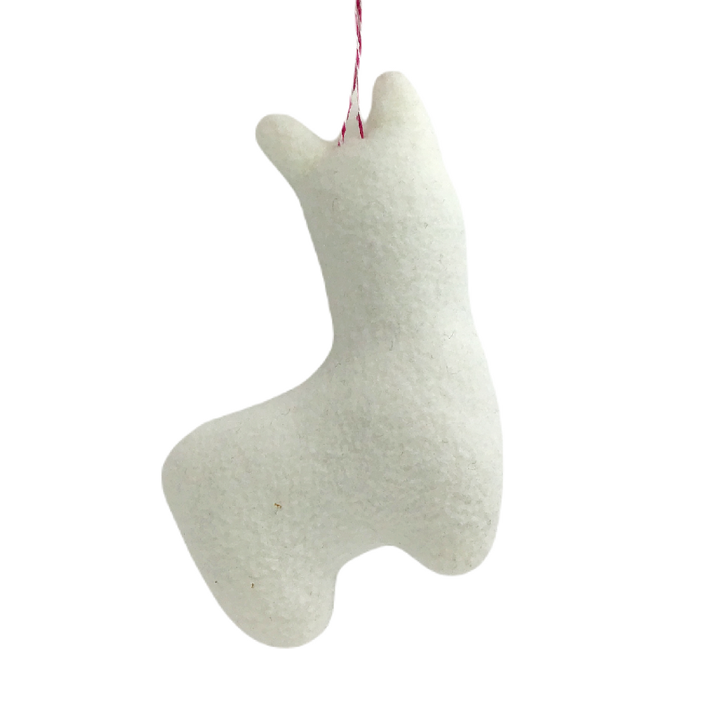 Ornament - Llama (White) by Happy Groundhog Studio