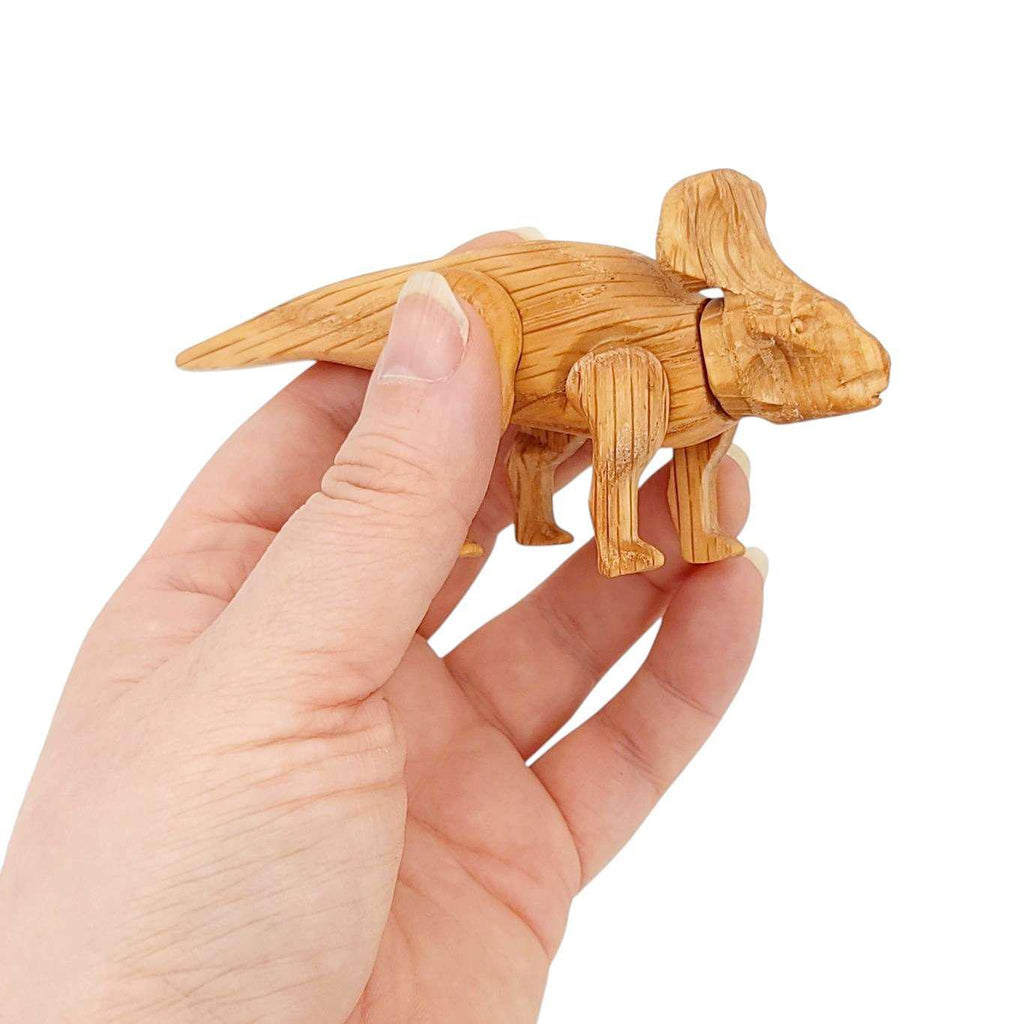 Wood Toy - Protoceratops Dinosaur with Magnetic Joints by The Serious Toy Company