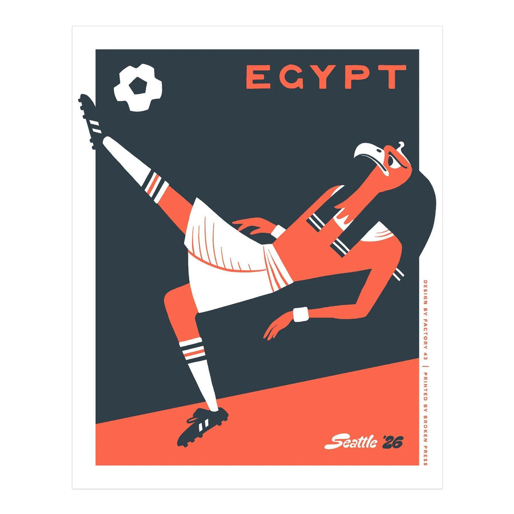Art Print - 8x10 - Seattle Soccer 2026 - Egypt (Red) Print by Factory 43