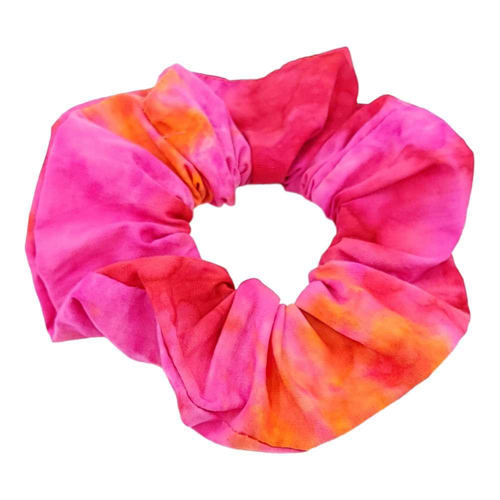 Hair Accessory - Classic Scrunchy in Pink Tie Dye by imakecutestuff