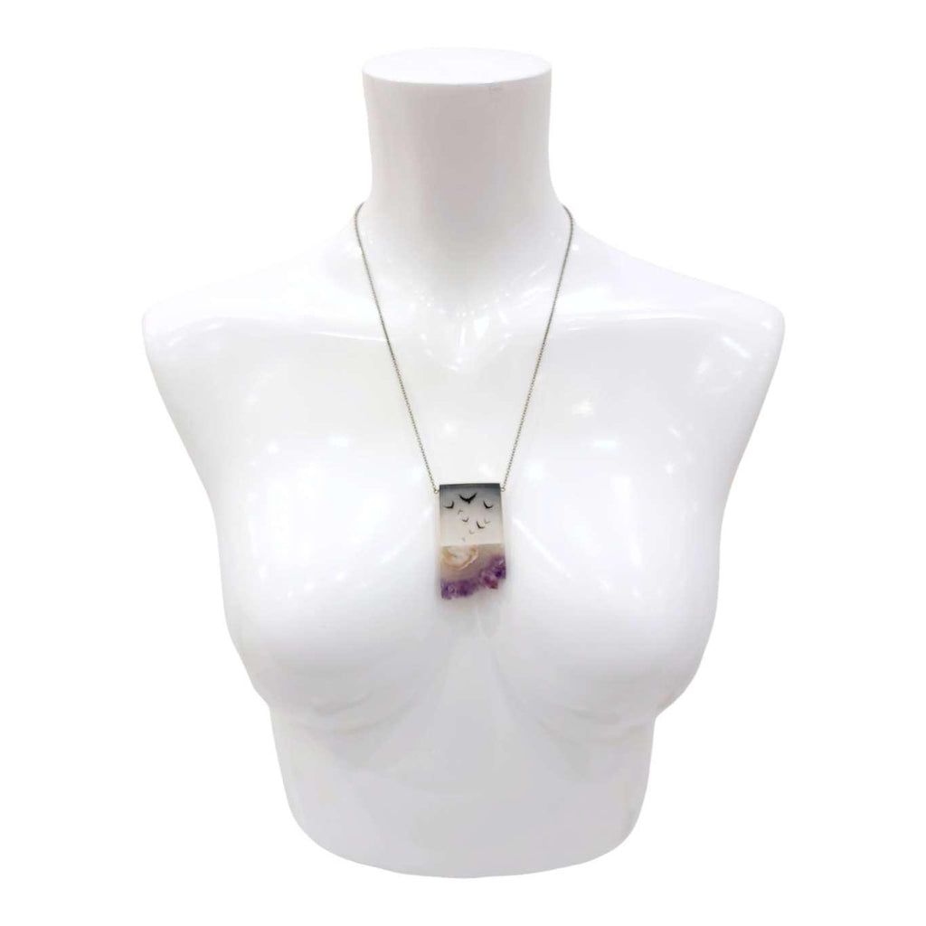 Necklace - Flock Amethyst Crystal by Fernworks