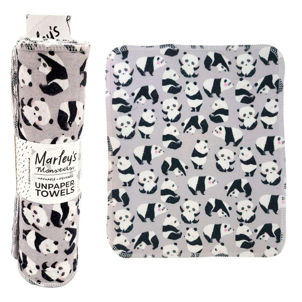 UNpaper® Towels - Cotton Flannel Reusable Cloths (Assorted Matched Styles) by Marley’s Monsters