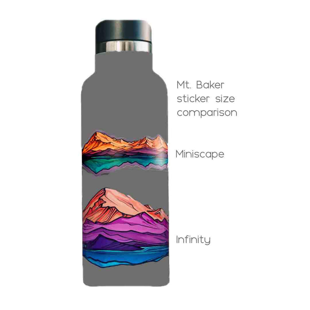 Stickers - Mt. Baker Miniscape by Hydrascape Stickers