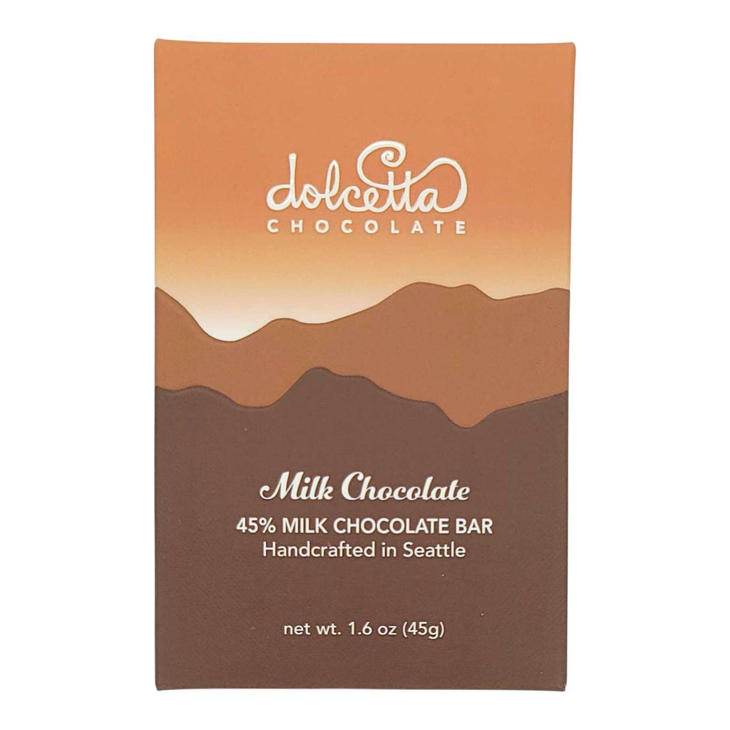 Bar - Milk Chocolate (45% Milk Chocolate) by Dolcetta Artisan Sweets