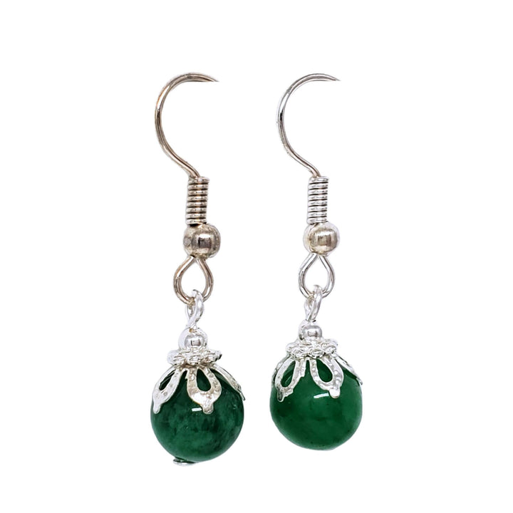 Earrings - Jade Drops (Silver Plate) by Tiny Aloha