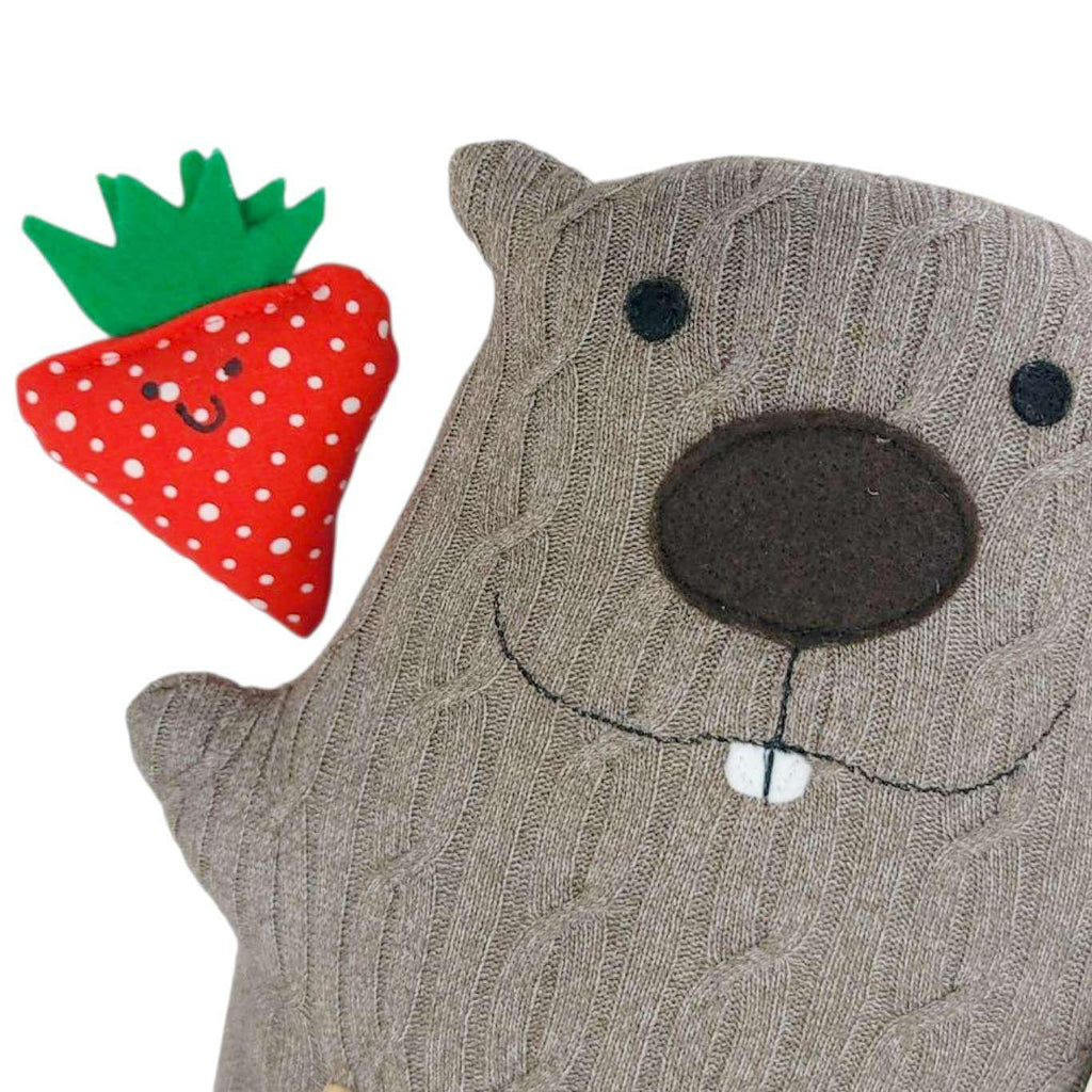 Plush - Happy Groundhog (Strawberry) by The Happy Groundhog Studio
