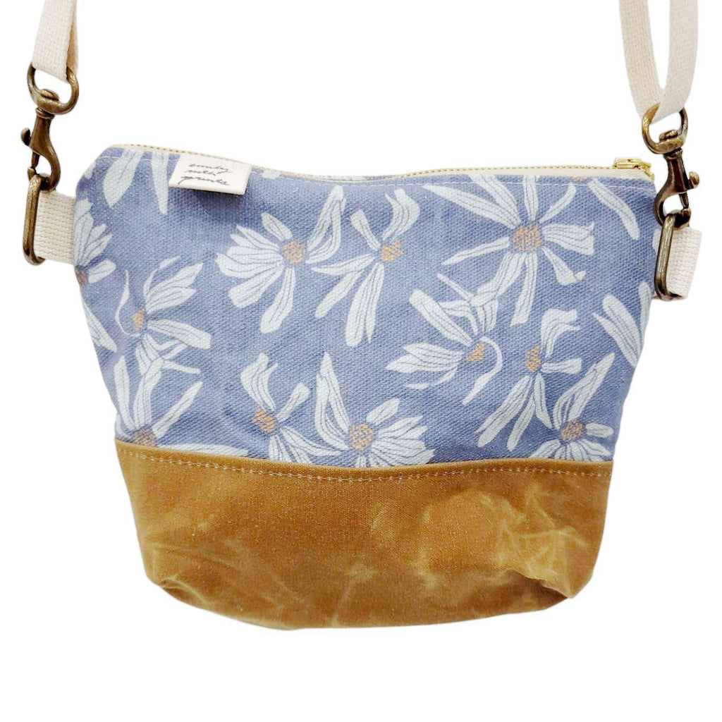 Bag - Small Cross-Body (Blue Daisy) by Emily Ruth Prints