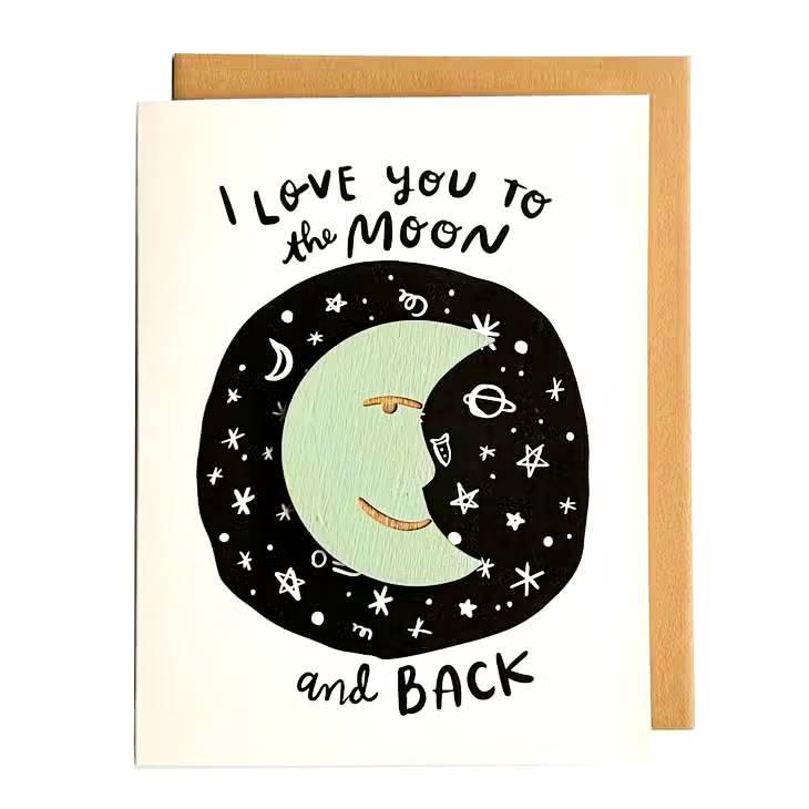Magnet Card - I Love You To The Moon and Back by SnowMade